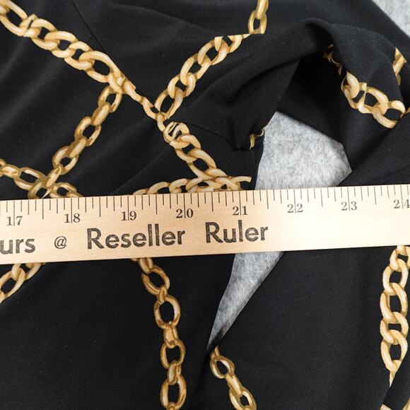 Ralph Lauren Dress Womens 18W Jersey Sheath Midi Bit Bridle Chain Equestrian - Picture 8 of 10